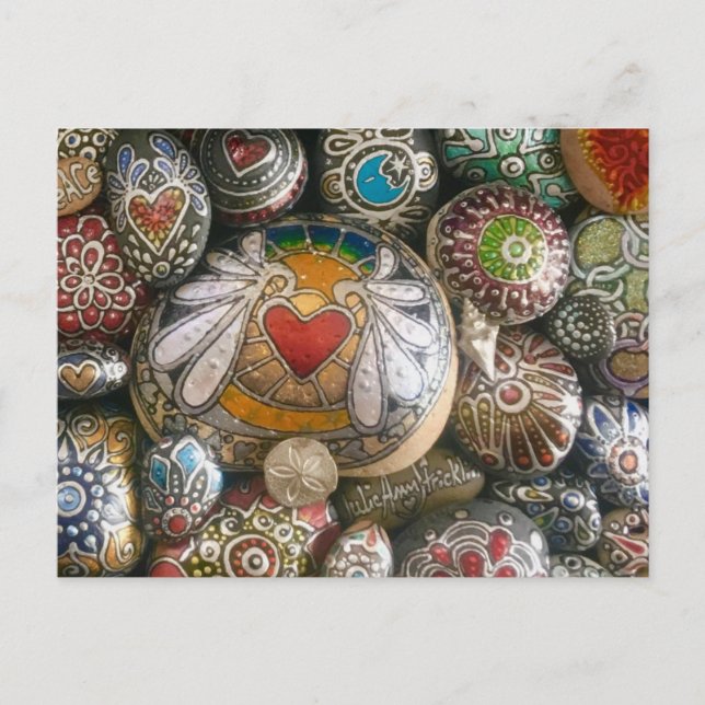 Angel Heart Sten & Silver Snäcka Post Card Vykort (Framsida)