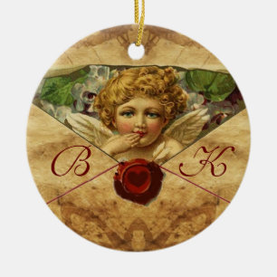 ANGEL HEART VAX SEAL PARCHMENT Monogram Julgransprydnad Keramik