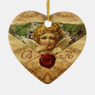ANGEL HEART VAX SEAL PARCHMENT Monogram Julgransprydnad Keramik