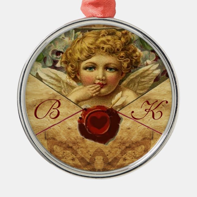ANGEL HEART VAX SEAL PARCHMENT Monogram Julgransprydnad Metall (Framsidan)