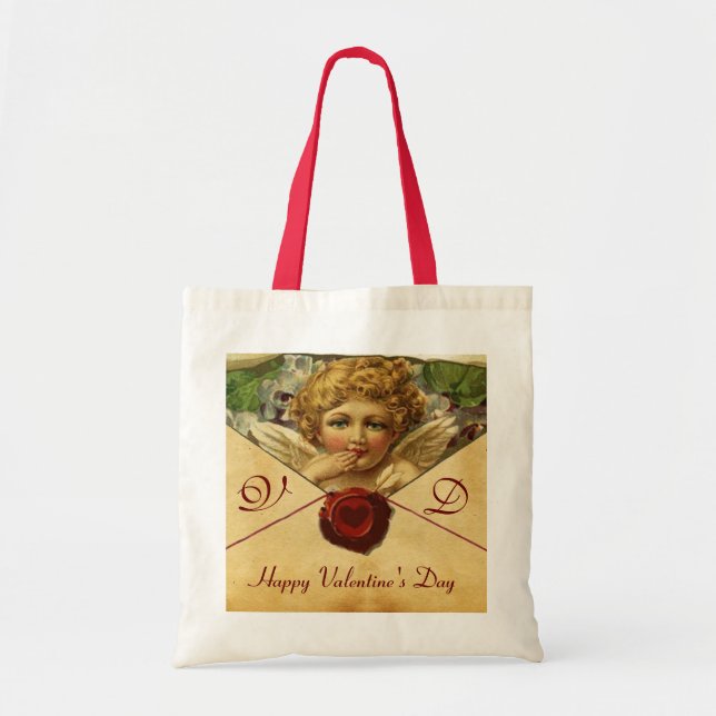 ANGEL HEART VAX SEAL PARCHMENT Monogram Tygkasse (Framsidan)