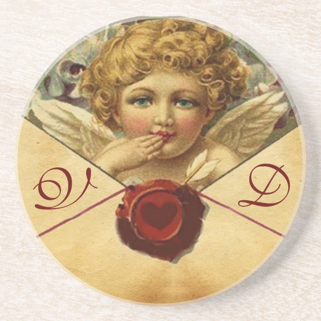 ANGEL HEART VAX SEAL PARCHMENT Monogram Underlägg Sandsten (Framsidan)