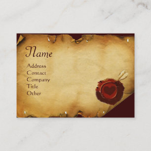 ANGEL HEART VAX SEAL PARCHMENT Monogram Visitkort