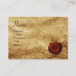 ANGEL HEART VAX SEAL PARCHMENT Monogram Visitkort