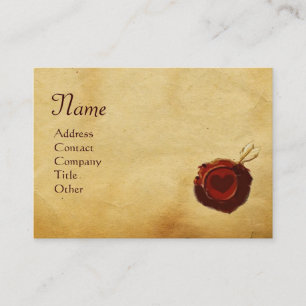 ANGEL HEART VAX SEAL PARCHMENT Monogram Visitkort