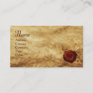 ANGEL HEART VAX SEAL PARCHMENT Monogram Visitkort