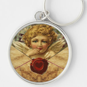 ANGEL HEART VAX SEAL PARCHMENT RUND SILVERFÄRGAD NYCKELRING
