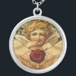 ANGEL HEART VAX SEAL PARCHMENT SILVERPLÄTERAT HALSBAND<br><div class="desc">Elegant,  klassisk och klassisk design med en romantisk påse,  röd vax-försegling,  hjärta och pil på ett antikt brunt stycke som är lämpligt för romantiska förlovningar,  bröllop,  julklappar,  helgdagar,  familj eller professionell använda.</div>