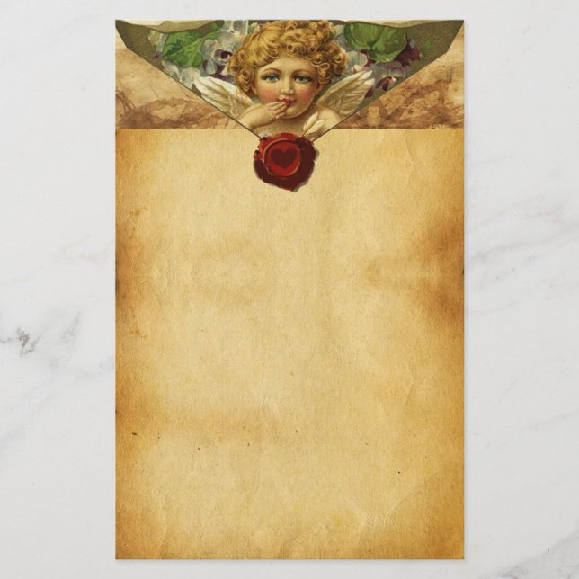 ANGEL HEART VAX SEAL PARCHMENT Valentine Day Brevpapper (Framsida)