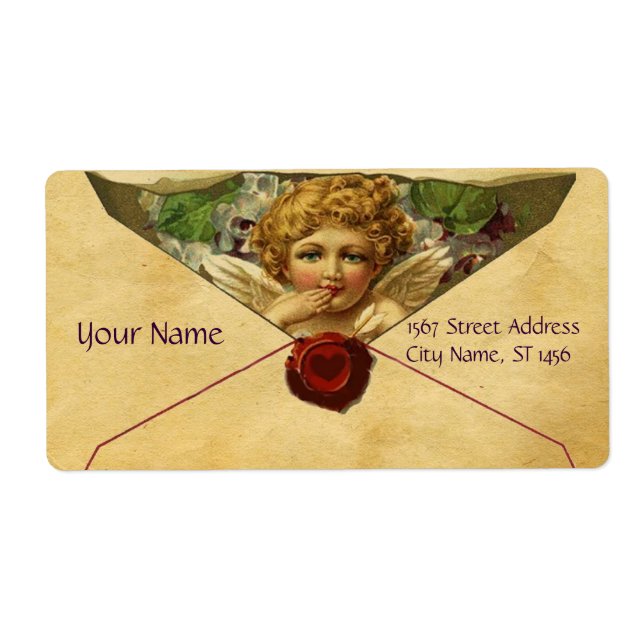 ANGEL HEART VAX SEAL PARCHMENT Valentine Day Fraktsedel (Framsidan)