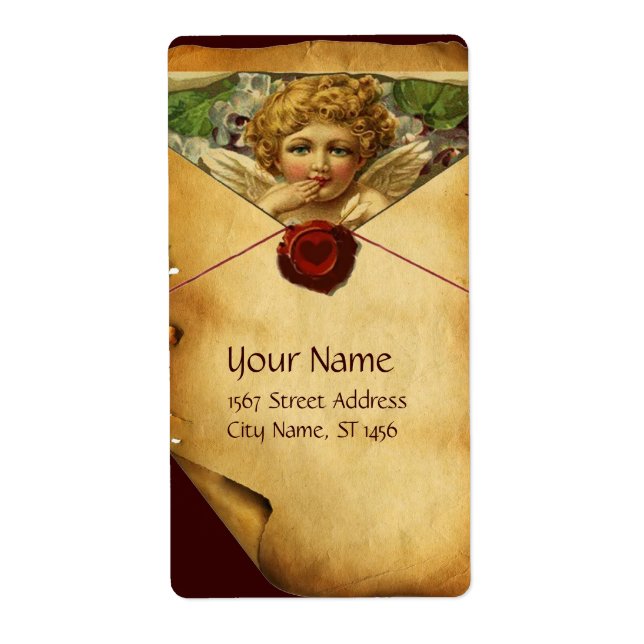 ANGEL HEART VAX SEAL PARCHMENT Valentine Day Fraktsedel (Framsidan)