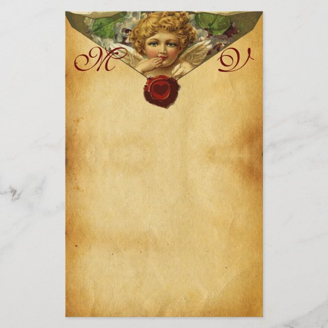 ANGEL HEART VAX SEAL PARCHMENT Valentine Monogram Brevpapper (Framsida)