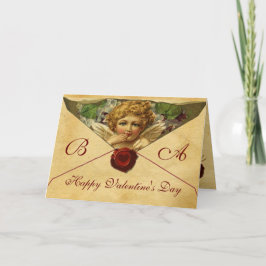 ANGEL HEART VAX SEAL PARCHMENT VALENTINE MONOGRAM HELGKORT