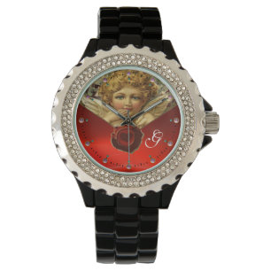 ANGEL HEART VAX SEAL,RED RUBY GEM MONOGRAM ARMBANDSUR