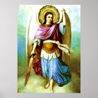 Angel Heliga Archangel Saint Michael Poster