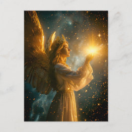 Angel Holding a Radiant Star Vykort