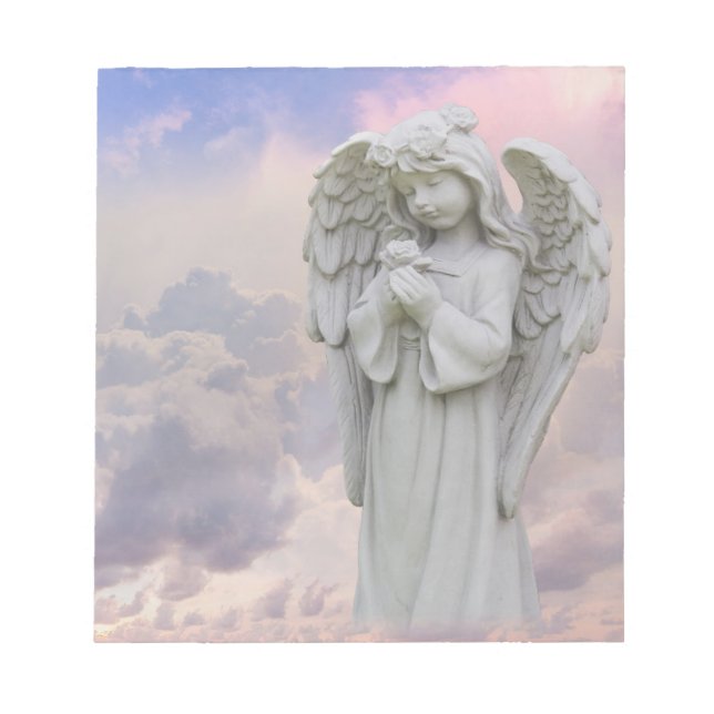 Angel Holding Flower Anteckningsblock (Framsida)