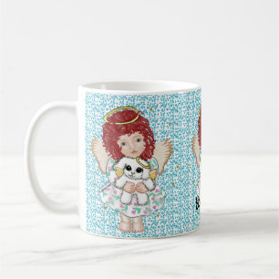 Angel Holding Hund Kaffemugg