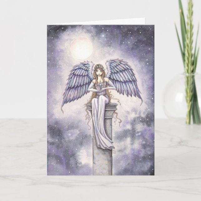 Angel Holding Star Fantasy Art av Molly Harrison Helgkort (Framsida)