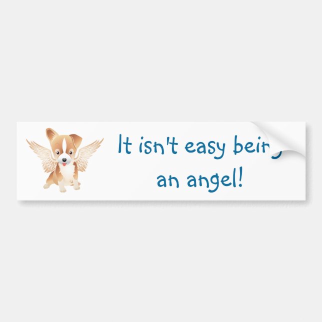 Angel Hund Jack Russell Terrier Gift Bumper Sticke Bildekal (Framsidan)