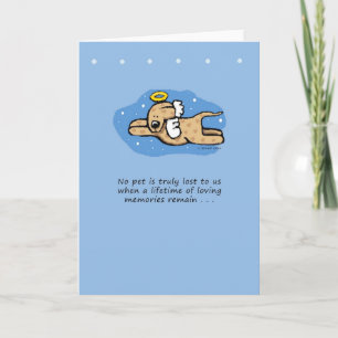 Angel Hund Memorial Sympathy Kort