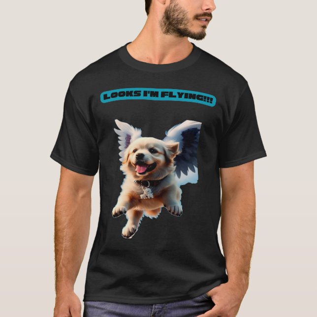 Angel Hund T Shirt (Framsida)