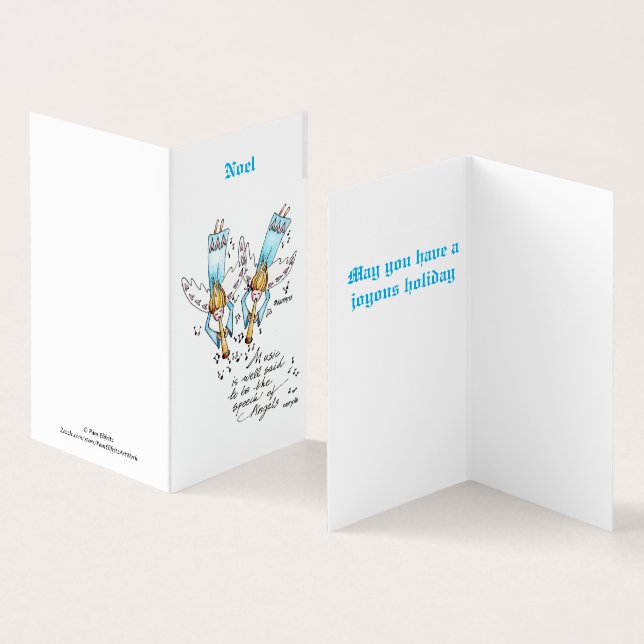 Angel i blåspelningsmusik för våra själar kort (In- och utsida)