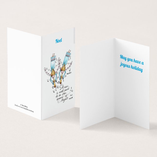 Angel i blåspelningsmusik för våra själar kort (In- och utsida)