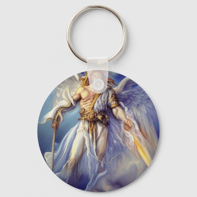 Angel i blått bär ett ord nyckelring (Framsida)
