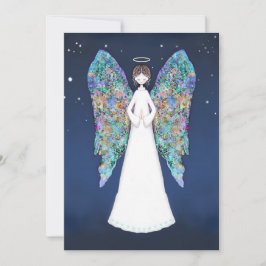 Angel i bön julkort