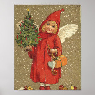 Angel i en röd Jacka Poster