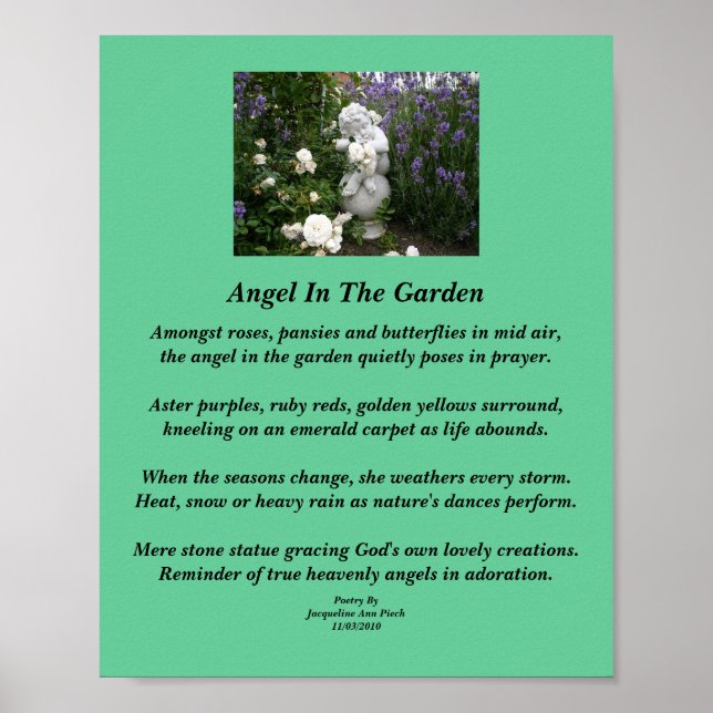 Angel i Garden Poetry Poster (Framsidan)