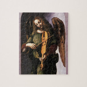 Angel i Grönt med Vielle av Leonardo da Vinci Pussel