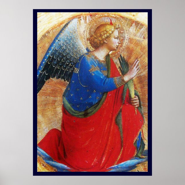 ÄNGEL I GULD RÖD OCH BLÅ POSTER (Framsidan)