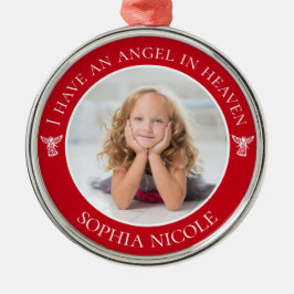 Angel i Heaven Memorial Photo Julgransprydnad Metall