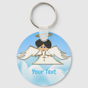 Angel i Himlar Round Keychain Nyckelring