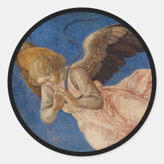 Angel i Himlar Runt Klistermärke (Framsida)