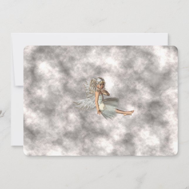 Ängel i molnen inbjudningar (Framsida)