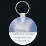 Angel i molnen, uppmuntran, skript Silv Nyckelring<br><div class="desc">Luke 4:10 Änglar ska vakta över,  du,  Uppmuntra,  skript. Underbar julklapp till son,  dotter,  mor,  far,  syster,  bror eller någon som lämnar</div>
