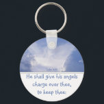 Angel i molnen, uppmuntran, skript Silv Nyckelring<br><div class="desc">Luke 4:10 Änglar ska vakta över,  du,  Uppmuntra,  skript. Underbar julklapp till son,  dotter,  mor,  far,  syster,  bror eller någon som lämnar</div>