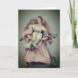 Angel i Rosa & vit: Blank Kort