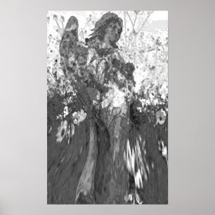 Angel i svartvitt poster