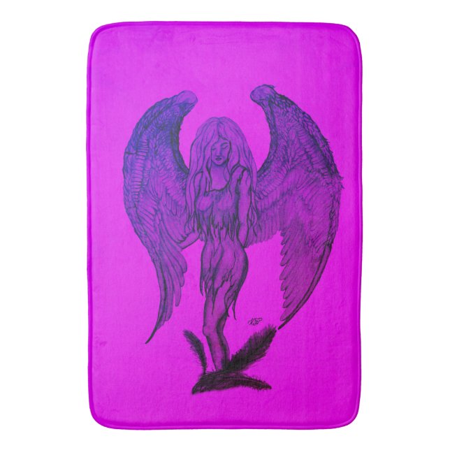 Angel i Tattoo Stil Badrumsmatta (Framsidan (Vertikal))