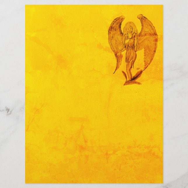Angel i Tattoo Stil Brevhuvud (Framsida)