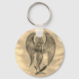 Angel i Tattoo Stil Nyckelring