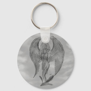 Angel i Tattoo Stil Nyckelring