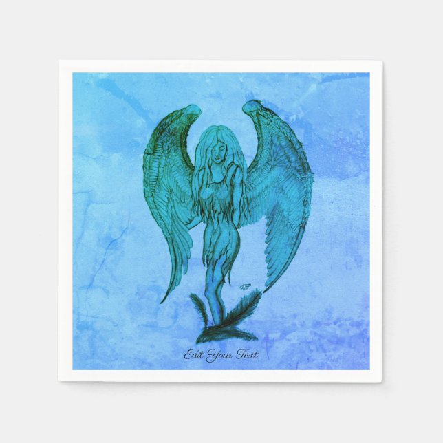 Angel i Tattoo Stil Pappersservett (Framsidan)