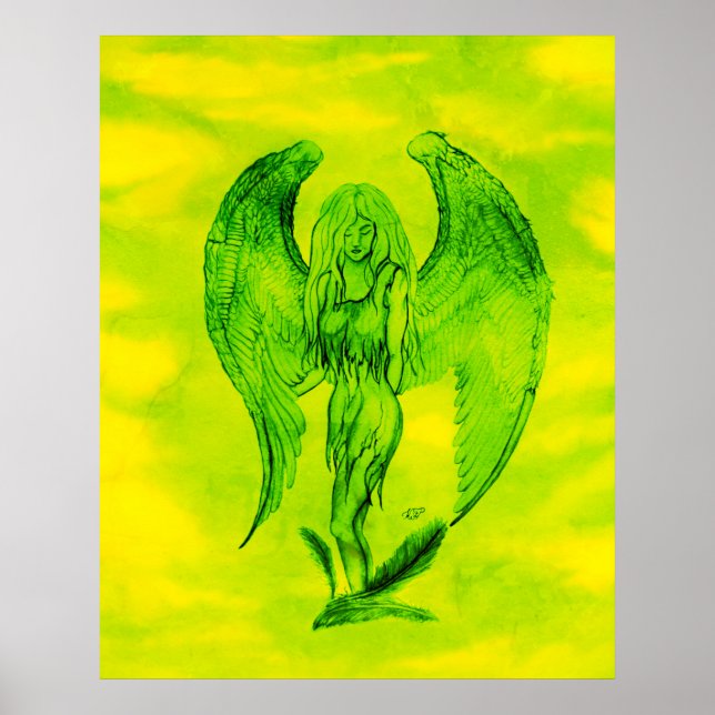 Angel i Tattoo Stil Poster (Framsidan)