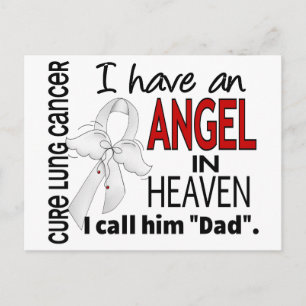 Angel in Heaven Pappa Lung Cancer Vykort