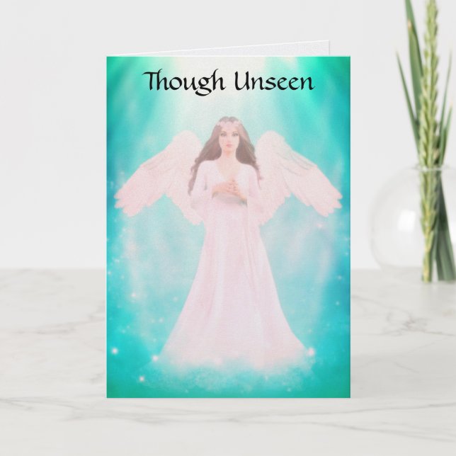 Angel In Mist Birthday Greeting Card Helgkort (Framsida)